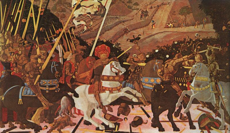 Paolo Ucello Niccolo Mauruzi da Tolentino at The Battle of San Romano Norge oil painting art